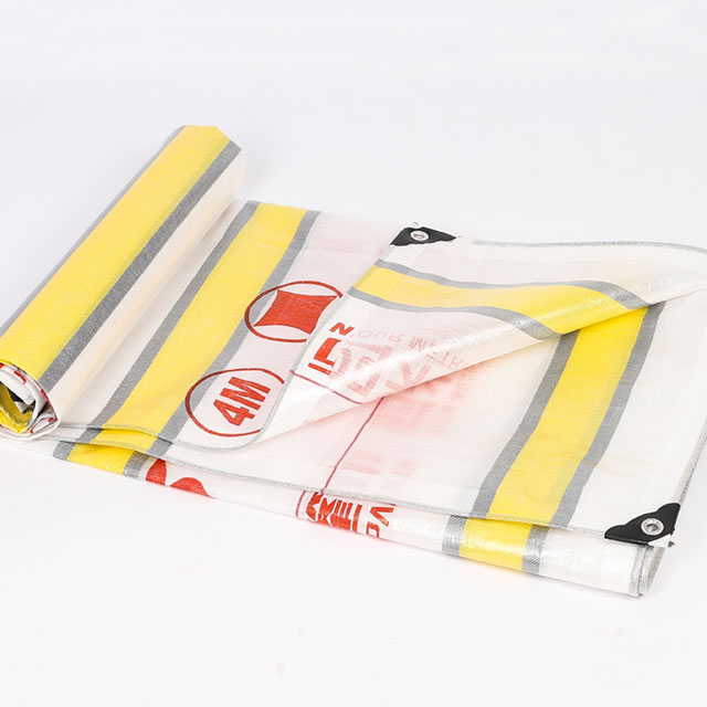 100% Virgin Pe Material Logo bedruckte wasserdichte Farbstreifenplane für Abdeckung